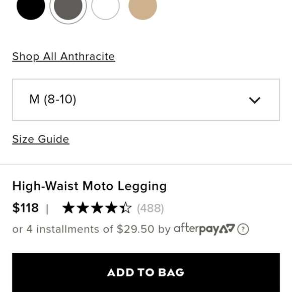 Alo (M) Anthracite Moto legging - Picture 5 of 8